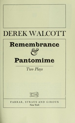 Cover for Remembrance and Pantomime