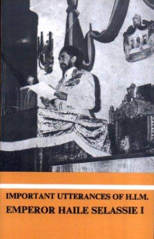 Cover for Important Utterances of H.I.M Emperor Haile Selassie I
